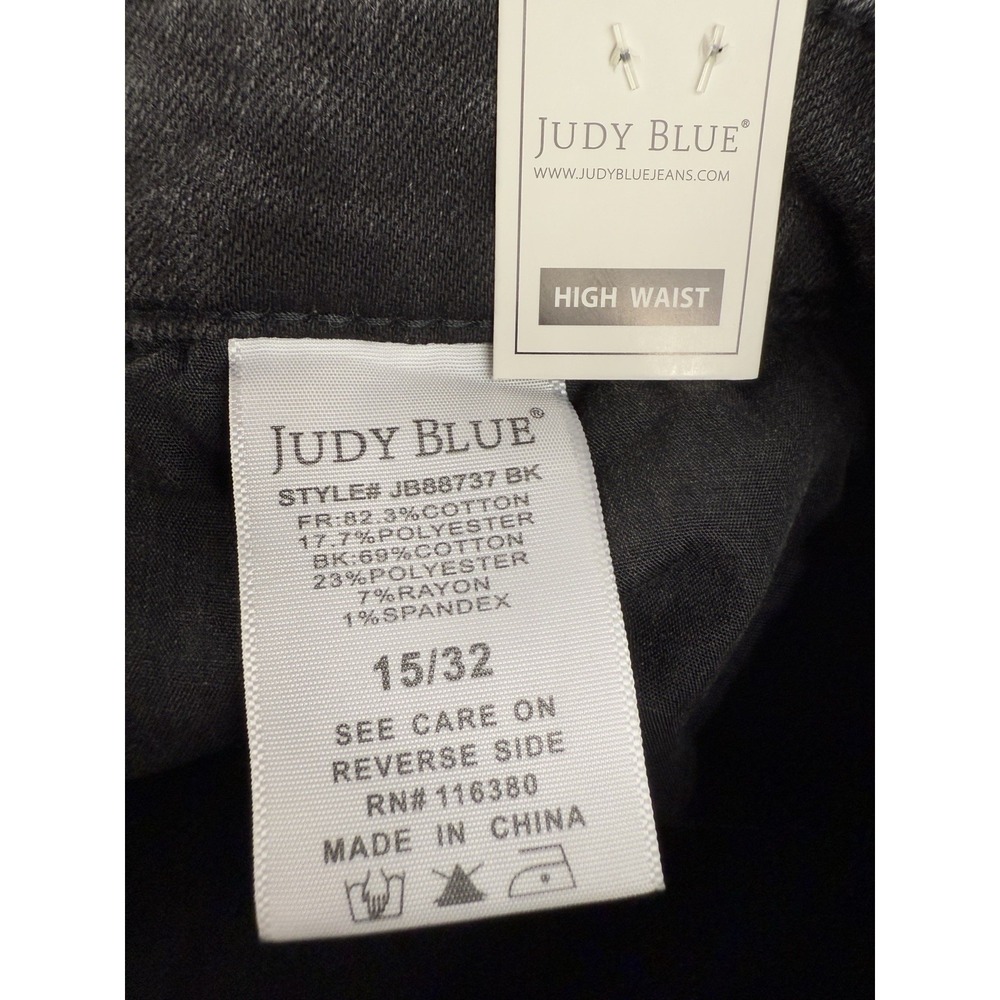 Judy Blue 90's Straight Jeans Women's 15/32 High Waist Rigid Front Stretch Back - Picture 6 of 11